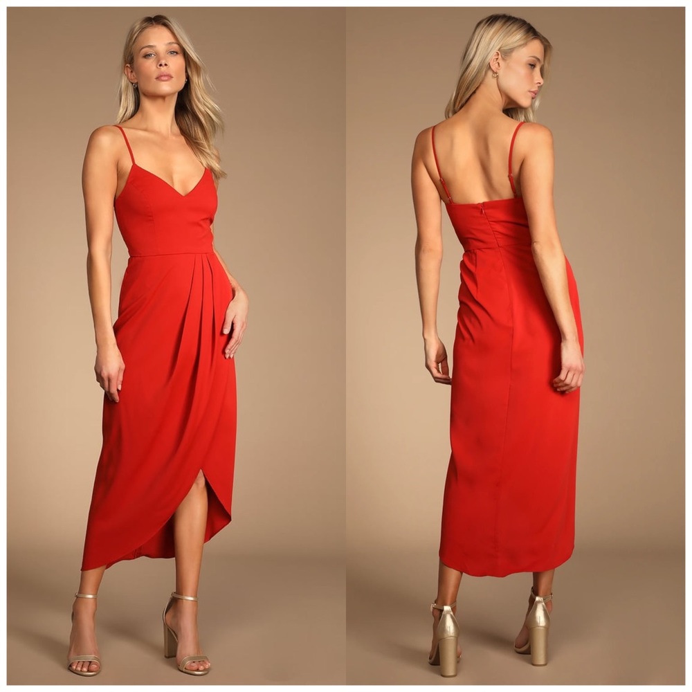 Reinette Rust Red Midi Dress size Medium